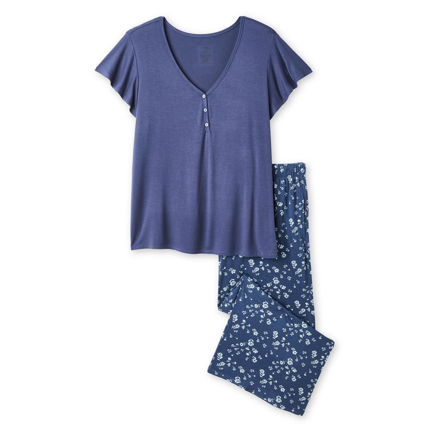 George Women's Plus Two Piece Capri Pajama Set