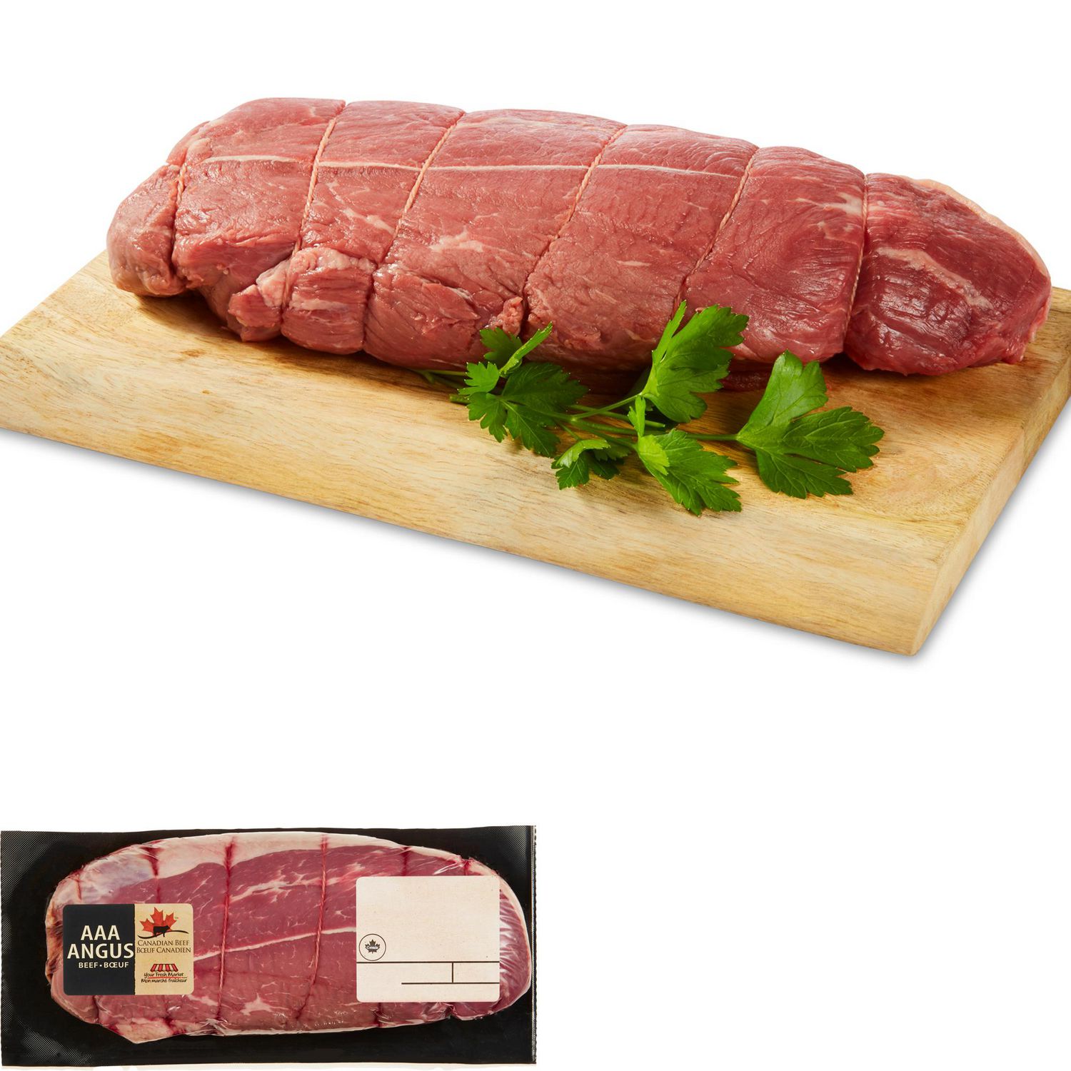 Rôti de pointe de surlonge, Mon marché fraîcheur, 1 morceau, Bœuf Angus AAA, 0.82 - 1.02 KG