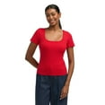 thumbnail image 1 of Mexx Women’s Scoop Neck Ribbed Shirt, 1 of 5