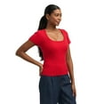 thumbnail image 2 of Mexx Women’s Scoop Neck Ribbed Shirt, 2 of 5