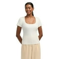 thumbnail image 1 of Mexx Women’s Scoop Neck Ribbed Shirt, 1 of 5
