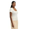 thumbnail image 2 of Mexx Women’s Scoop Neck Ribbed Shirt, 2 of 5