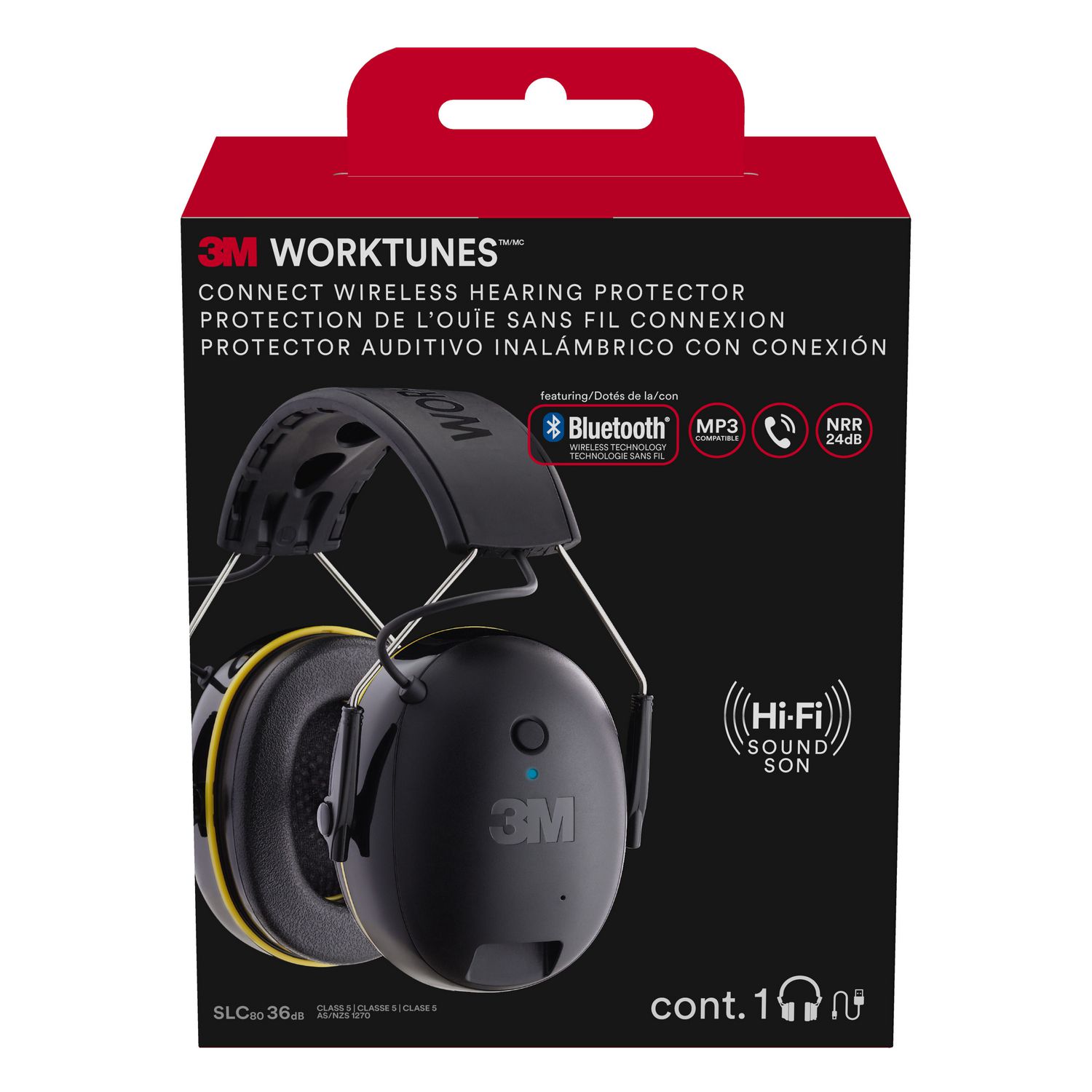 3M™ WorkTunes™ Connect Hearing Protector with Bluetooth® Technology 