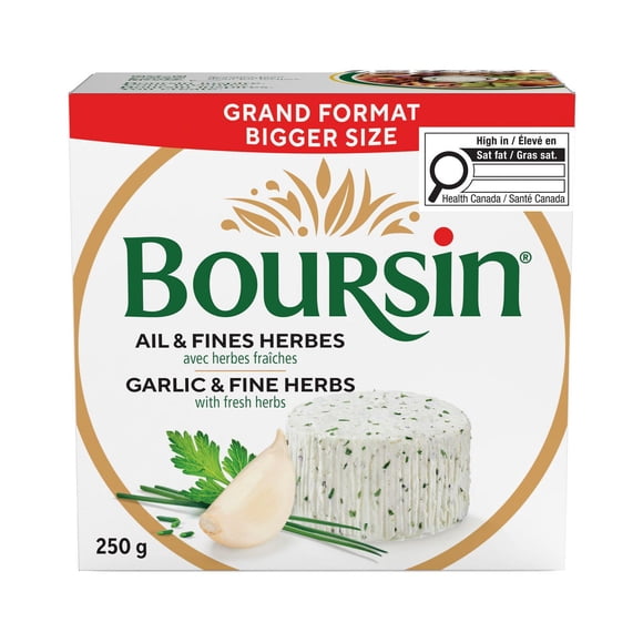 Boursin Garlic & Fine Herbs, Spreadable Cheese 250g