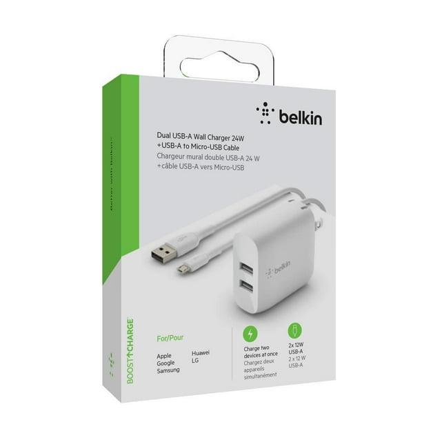 Chargeur mural USB-C + USB-A BOOST↑Charge Pro de Belkin (32 W) - Entreprise  - Apple (CA)