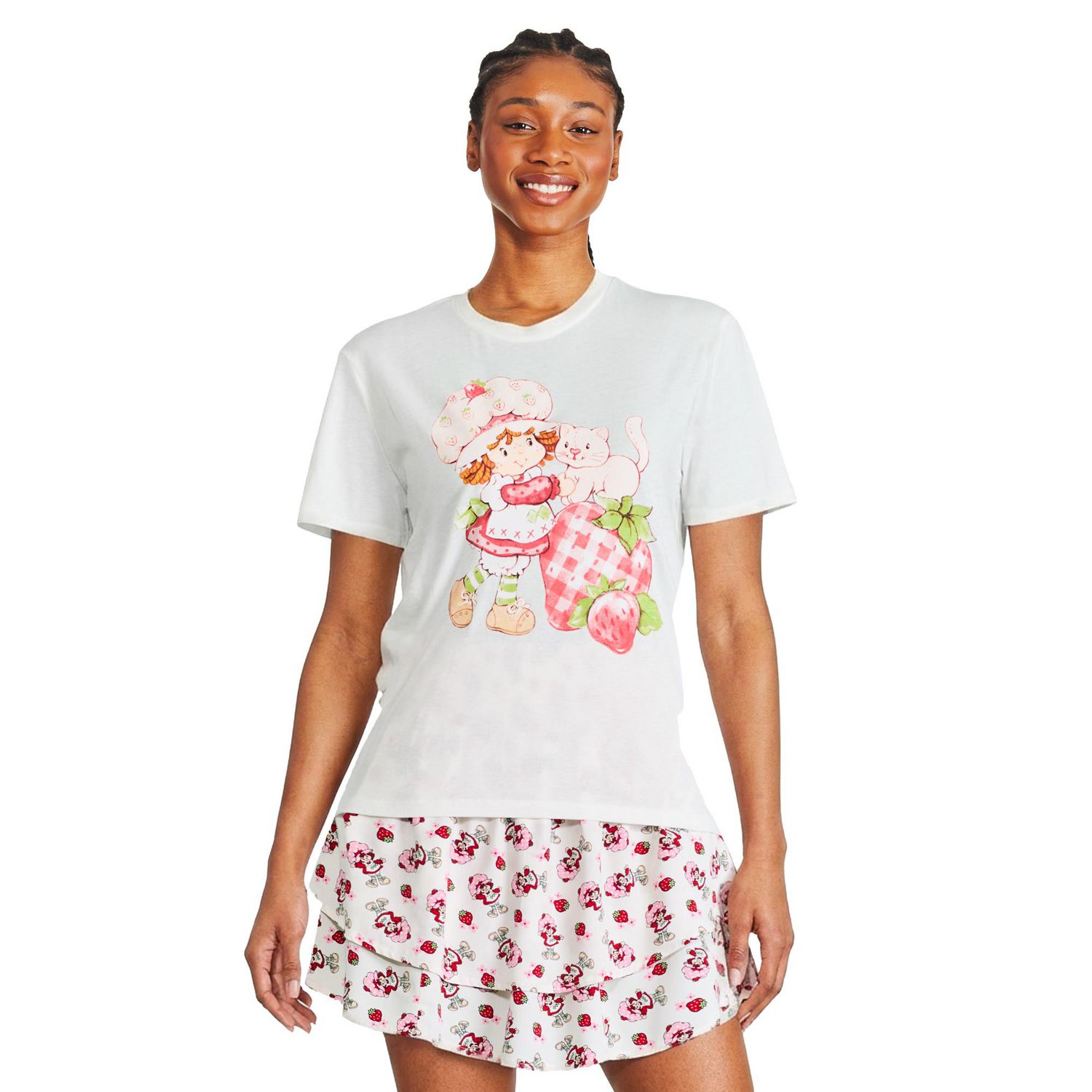 T-shirt à imprimé graphique Fraisinette pour femmes
