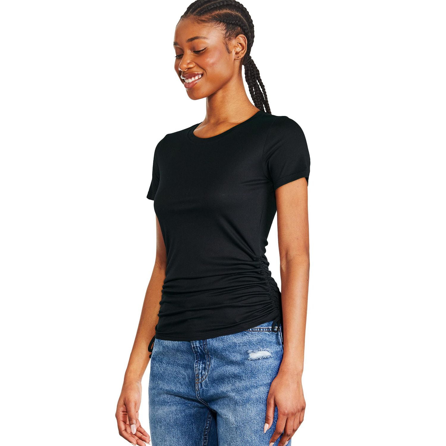 T-shirt ruché sur les côtés George pour femmes