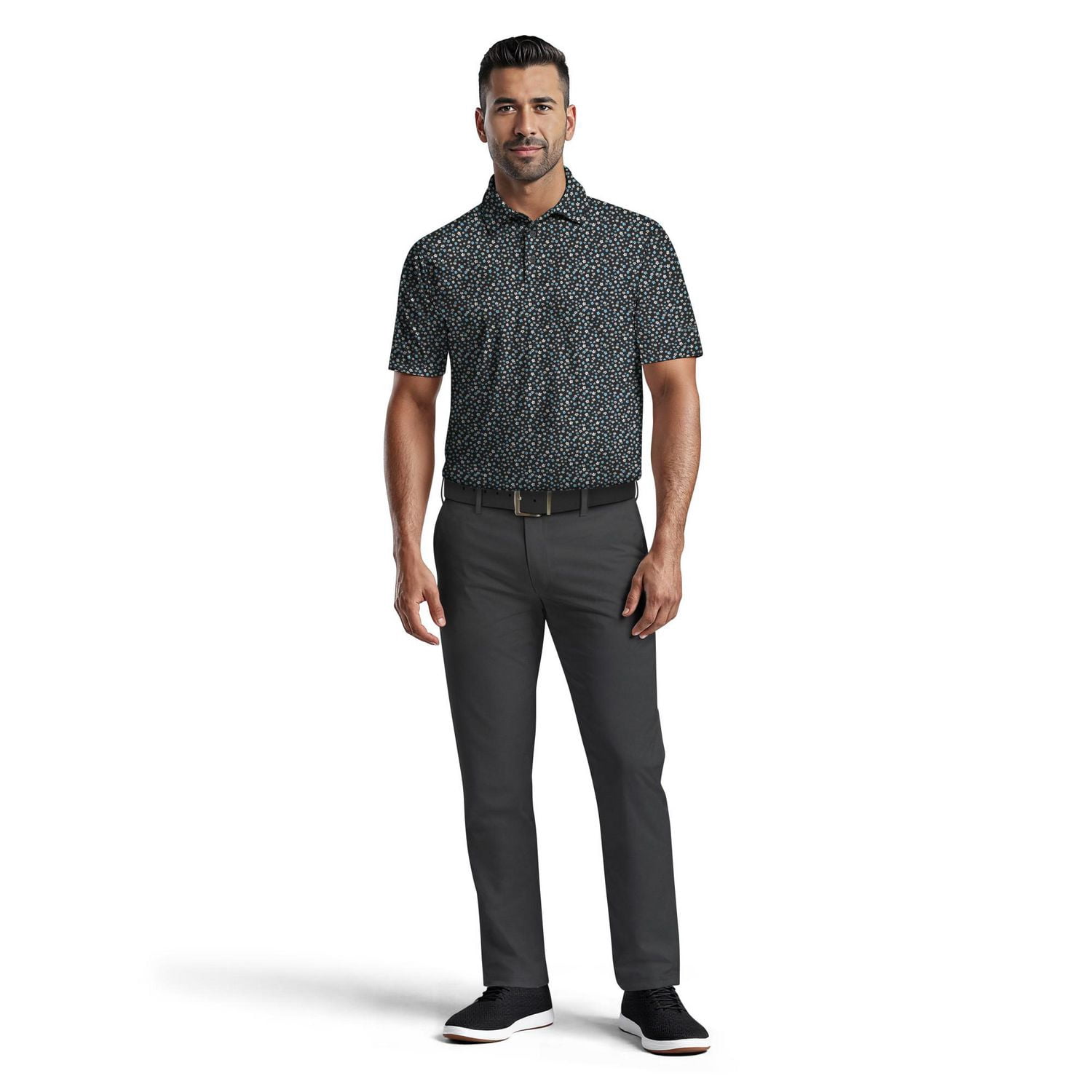 Polo de golf à manches courtes Ben Hogan Performance pour homme, imprimé confettis