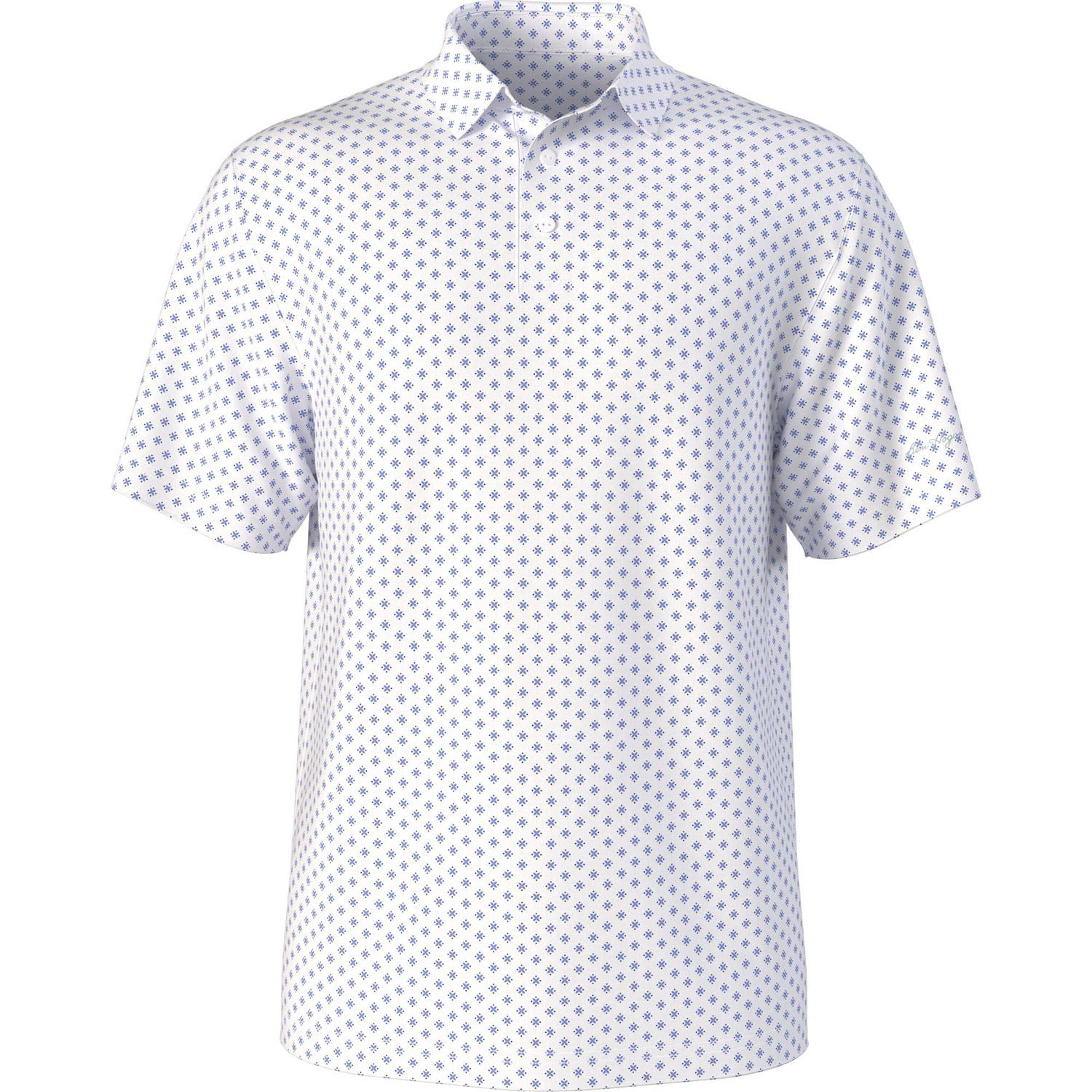 Ben Hogan Performance Men's Gentleman Geo Print Short Sleeve Golf Polo Shirt