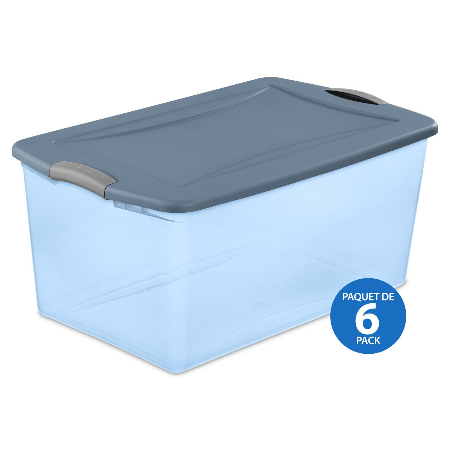 Sterilite 62L Latch Box- Blue- 6PK | Walmart Canada