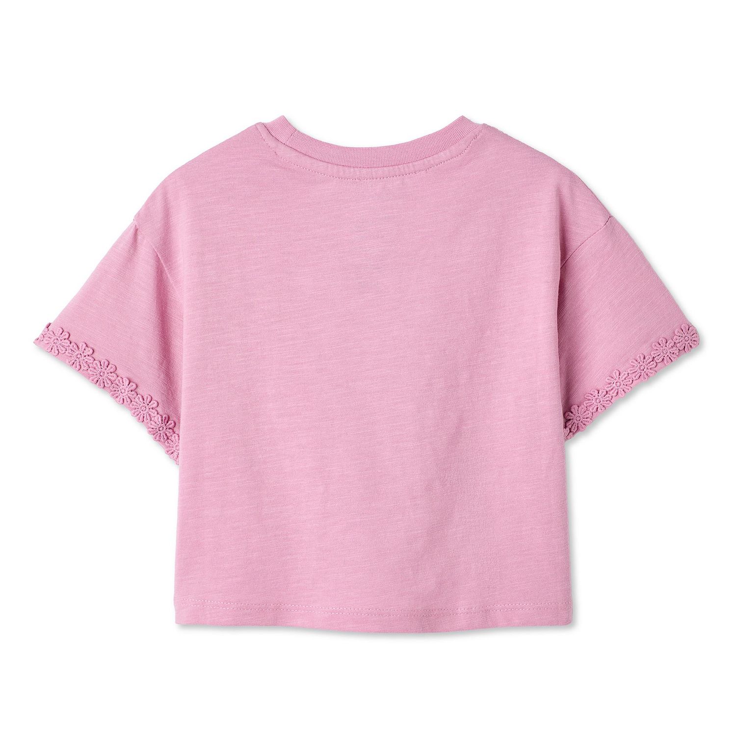 T-shirt avec garniture ornée de marguerites George pour petites filles