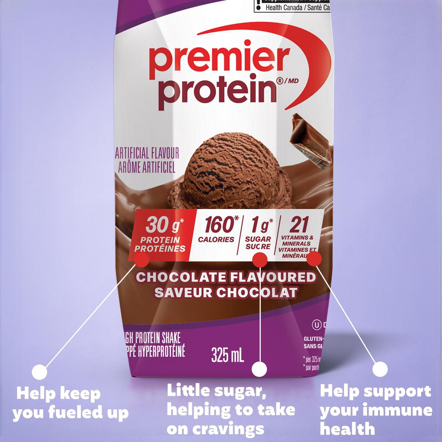 Frappé hyperprotéiné prêt à boire Premier Protein au chocolat, 4 unités