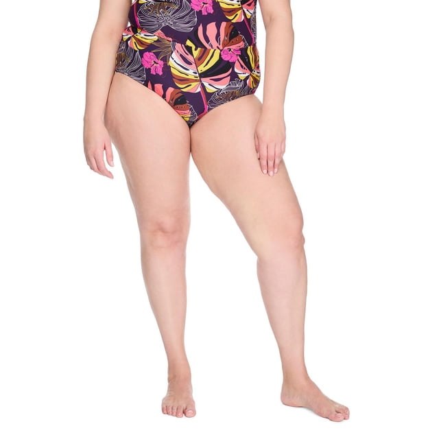 George Women's Plus High Waist Bikini Bottom