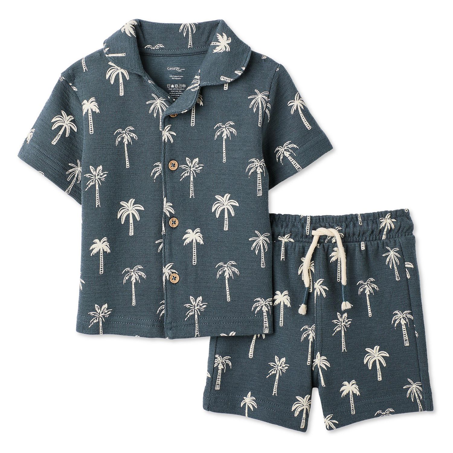 Ensemble 2 pièces avec chemise de vacances George pour bébés garçons