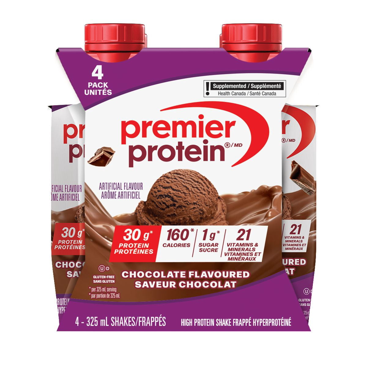 Frappé hyperprotéiné prêt à boire Premier Protein au chocolat, 4 unités