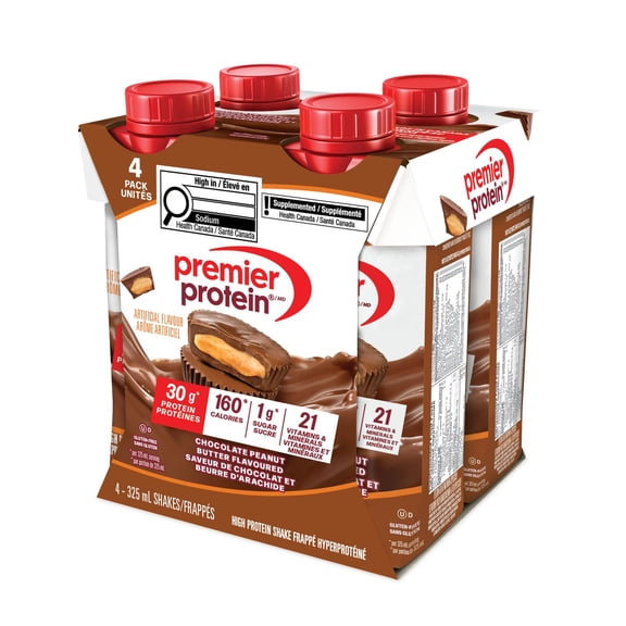 Premier Protein Chocolate Peanut Butter High Protein Ready-to-Drink Shake, 4 pack