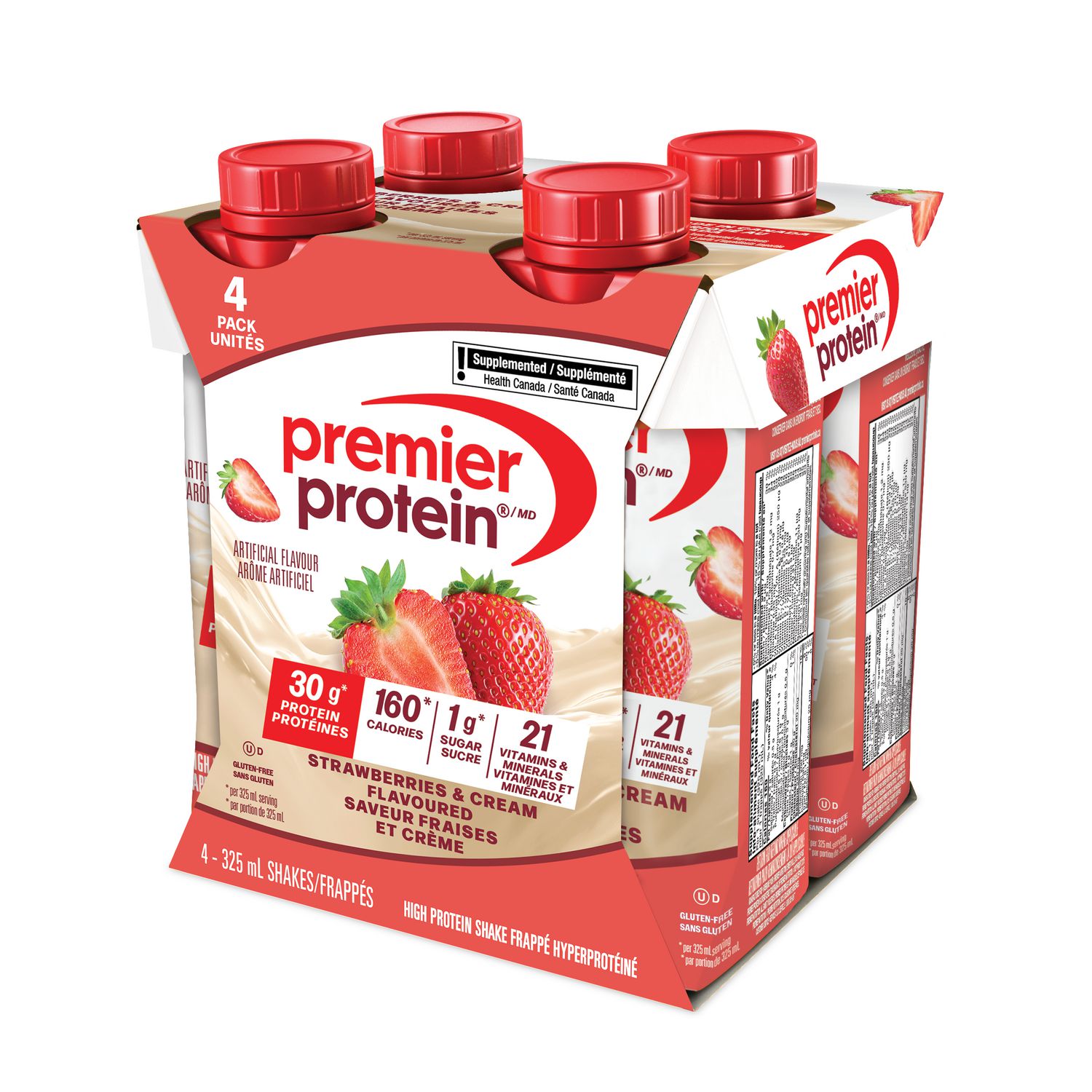 Premier Protein Strawberries & Cream High Protein Shake, 4 pack