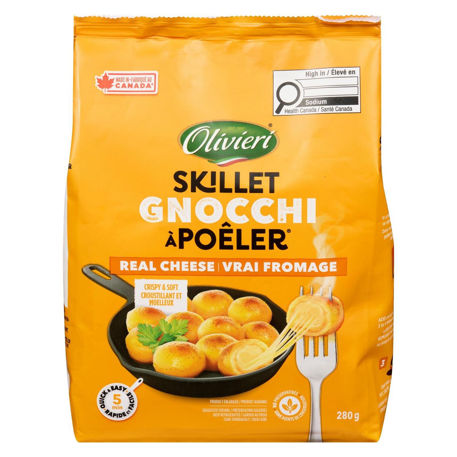 Olivieri Cheese Filled Skillet Gnocchi, 280g