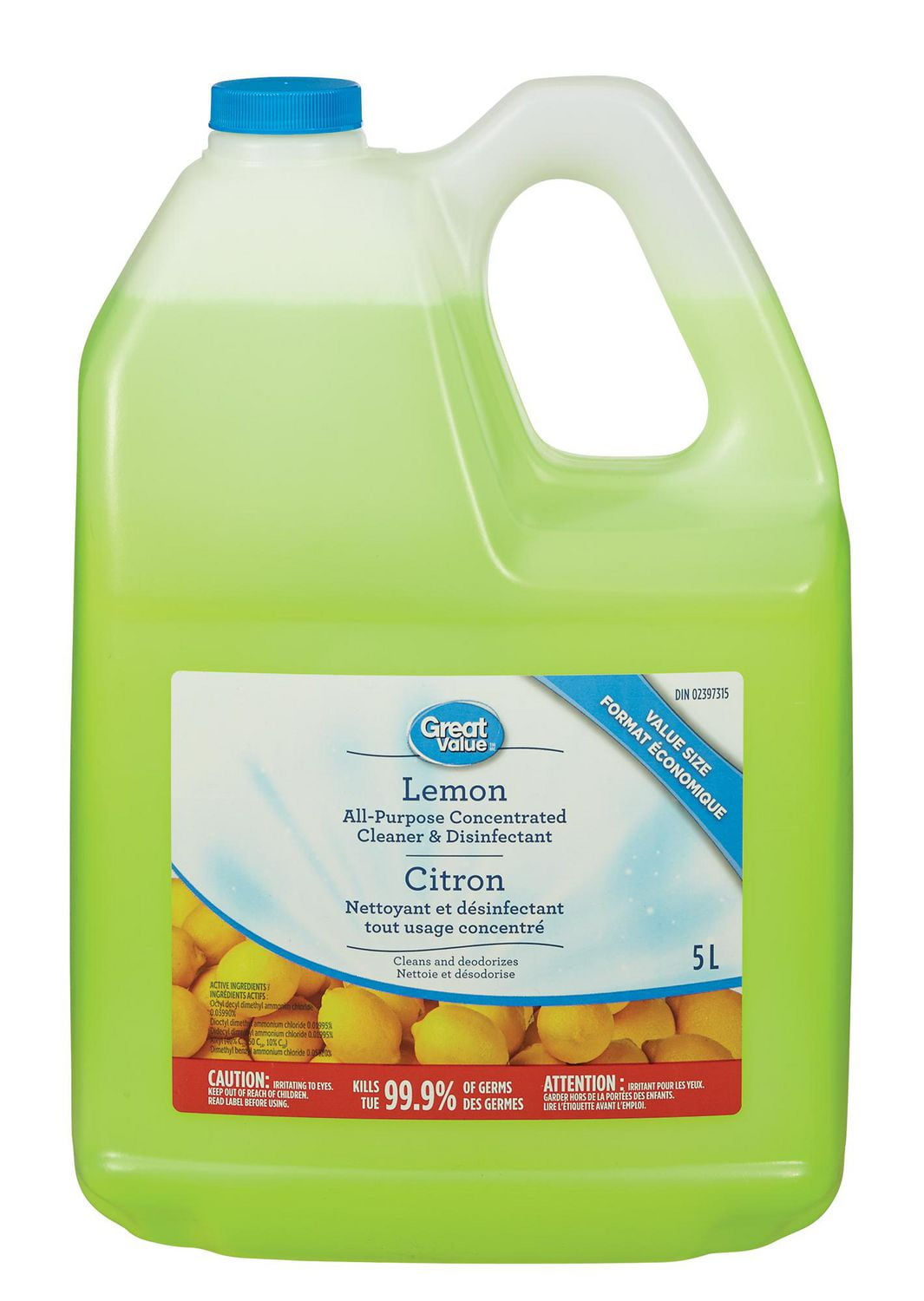 Great Value Lemon AllPurpose Concentrated Cleaner and Disinfectant