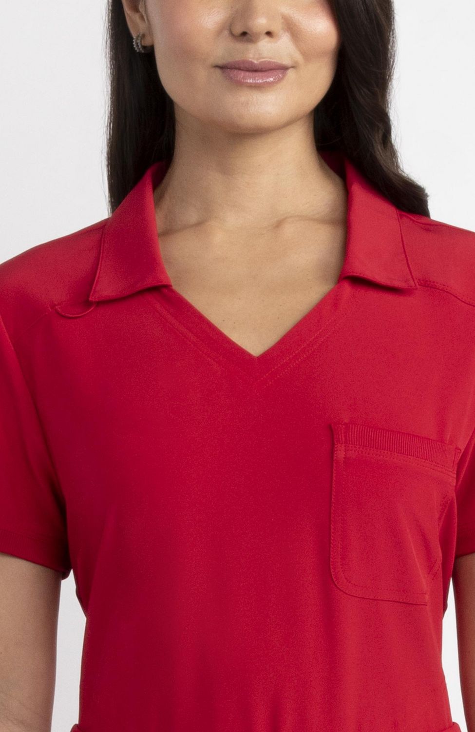 Blouse médicale à col et encolure en V de la collection Fashion Scrubstar pour femmes, tailles XS–3XL