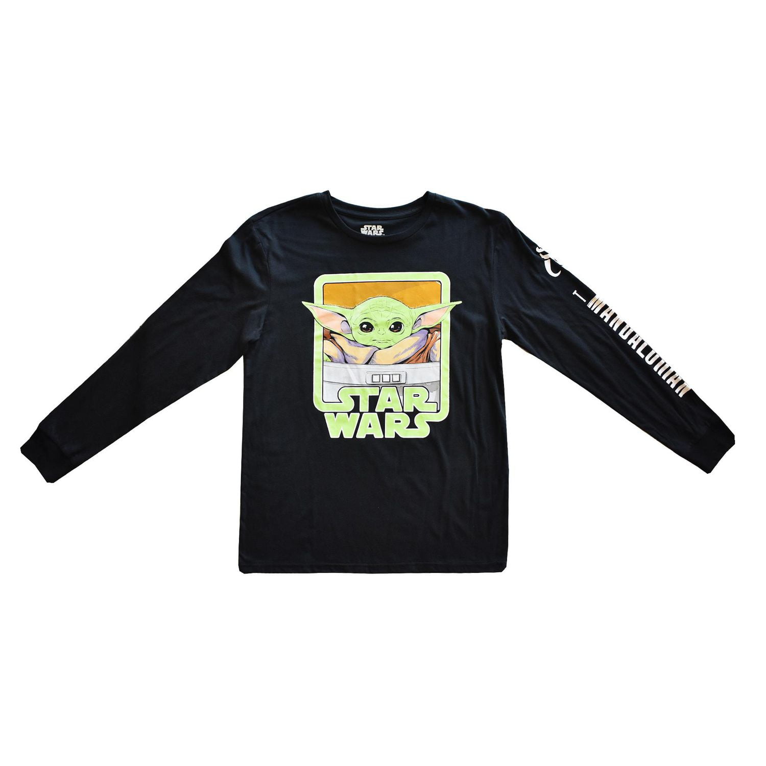 Men's Star Wars The Mandalorian Grogu Framed Long Sleeve T-Shirt