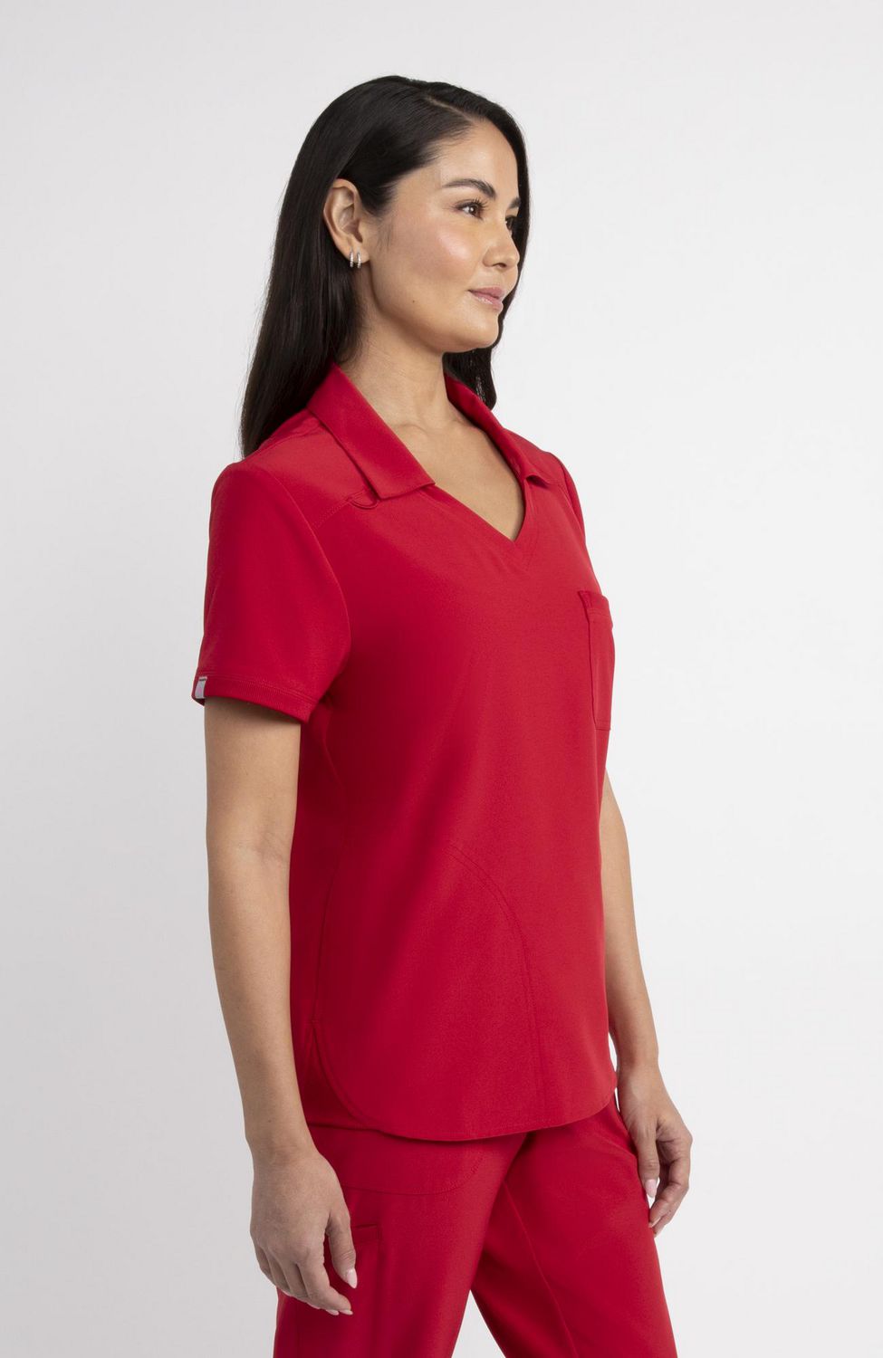 Blouse médicale à col et encolure en V de la collection Fashion Scrubstar pour femmes, tailles XS–3XL