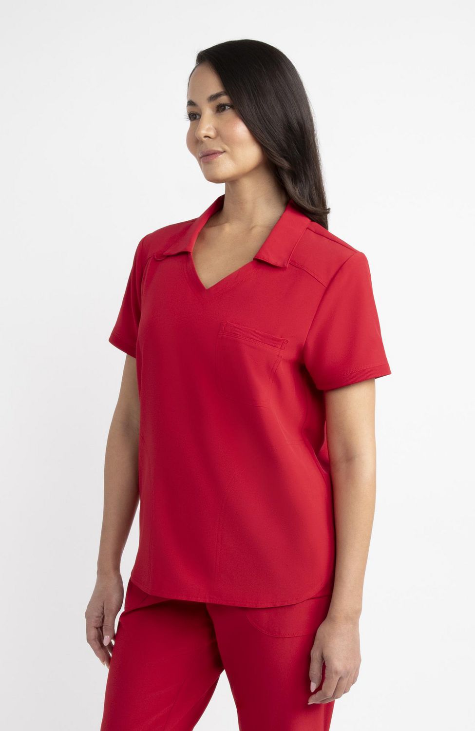 Blouse médicale à col et encolure en V de la collection Fashion Scrubstar pour femmes, tailles XS–3XL