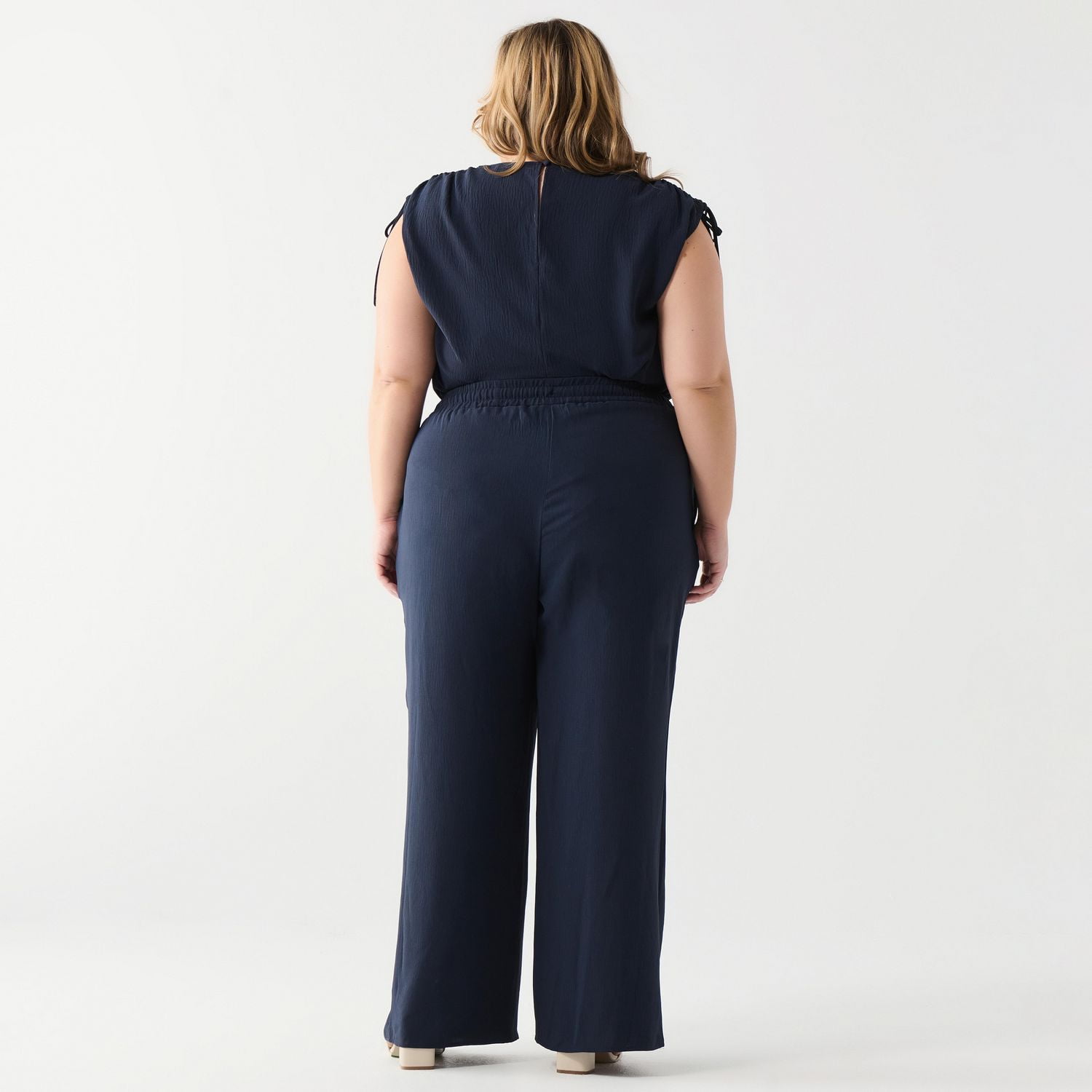 DV Pantalon large avec cordon de serrage à la taille