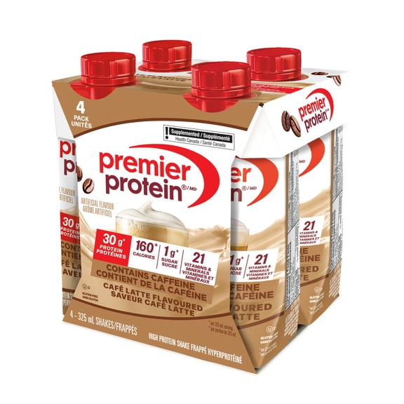 Premier Protein Café Latte High Protein Shake, 4 pack