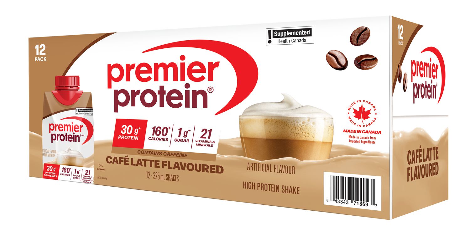 Premier Protein Café Latte High Protein Ready-to-Drink Shake, 12 pack