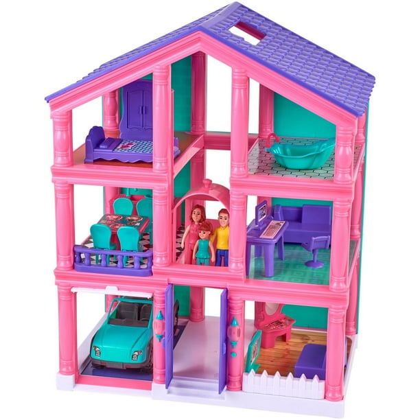 Ens. Jeu maison de poupée kid connection 24 pièces