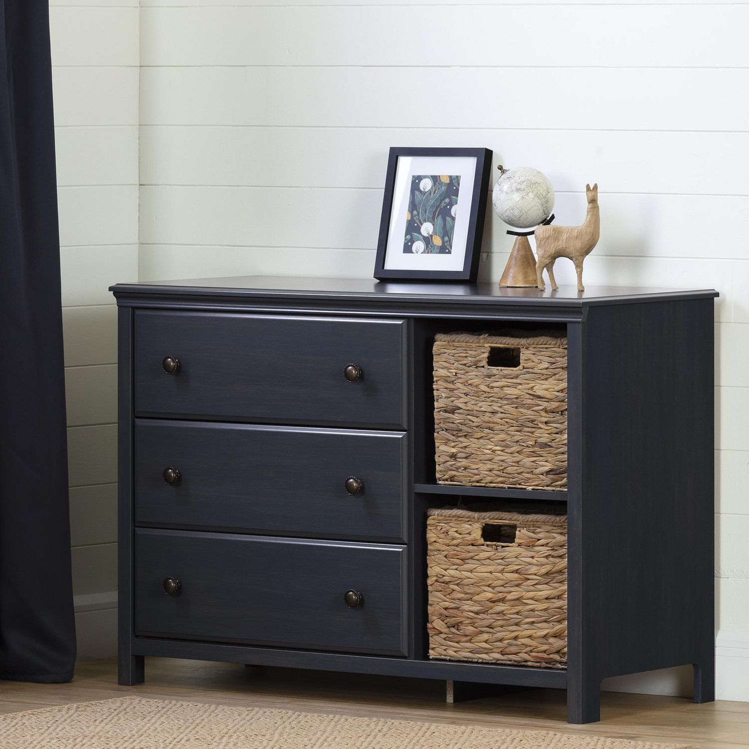 South Shore Cotton Candy 3 Drawer Dresser With Baskets Walmart