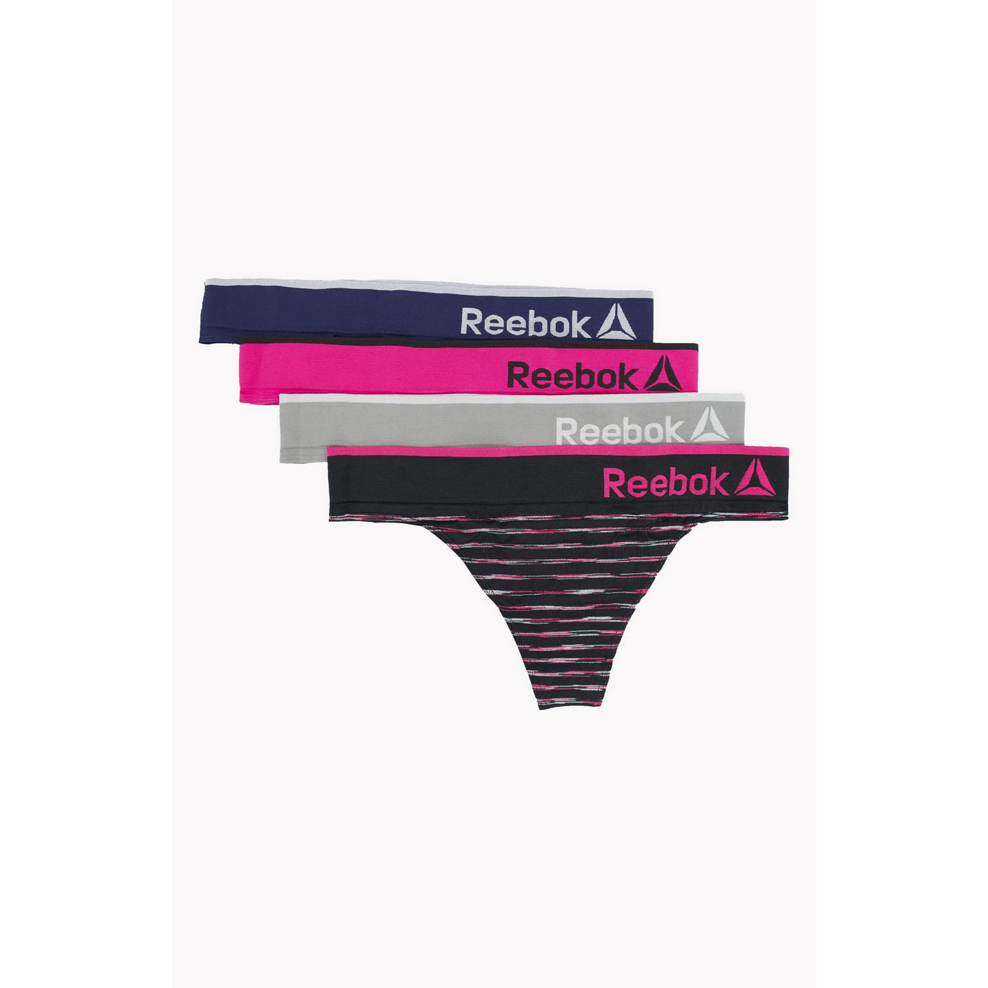 Reebok Women's Underwear - Seamless Thong (4 Pack), Size Small, Coronet  Blue/Lotus/Sharkskin/Evening Blue : Clothing, Shoes & Jewelry 