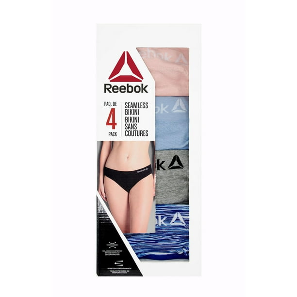 Reebok Ladies' 4 Pack Seamless Bikinis 
