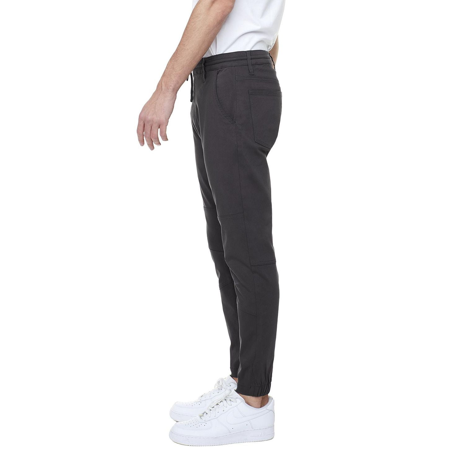 Dark Black Men's Comfort Stretch  Pull-On Jogger