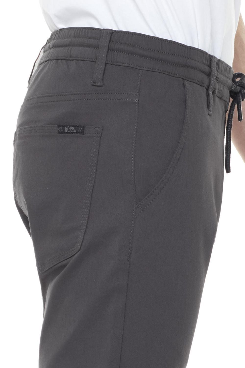 Dark Black Men's Comfort Stretch  Pull-On Jogger