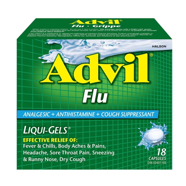 Advil Flu Liquigels, 18 Capsules