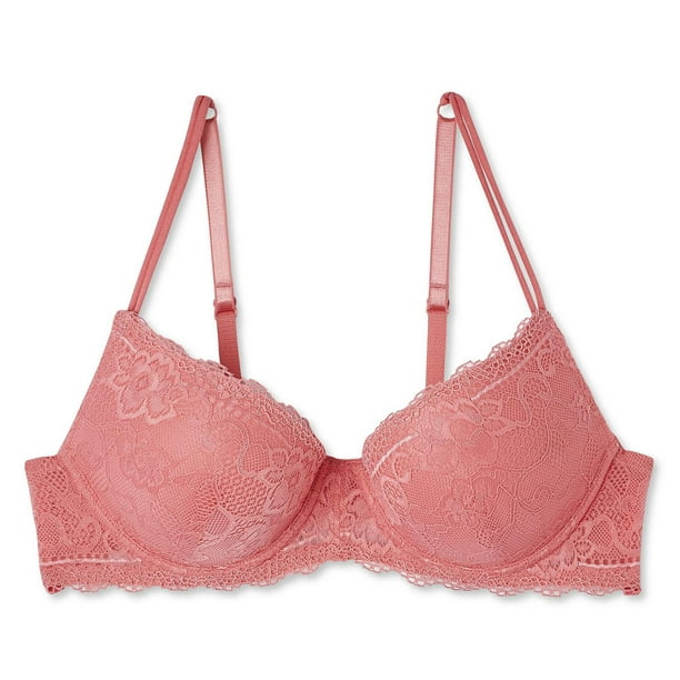 Pink satin Lace Push Up lingerie set – Marine Tales