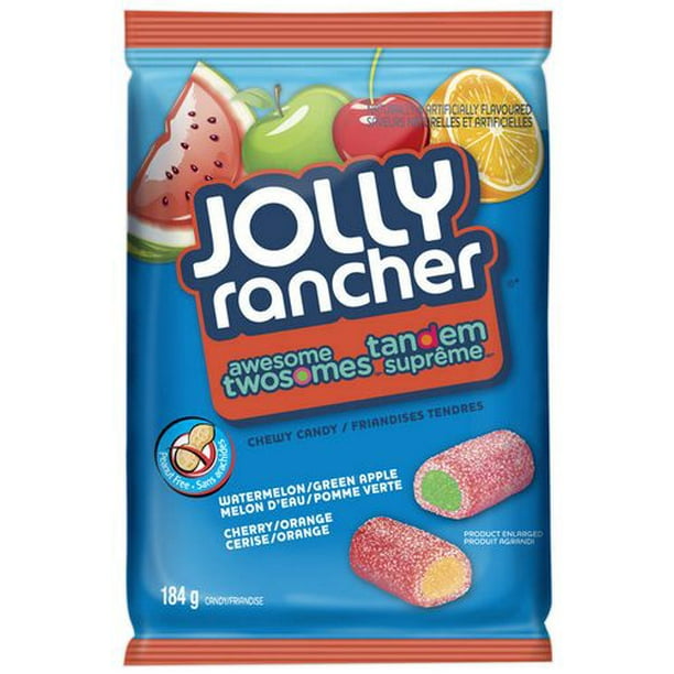 Jolly RangerMD Friandises à saveur de pastèques/pomme verte et cerise/orange Awesome Twosomes