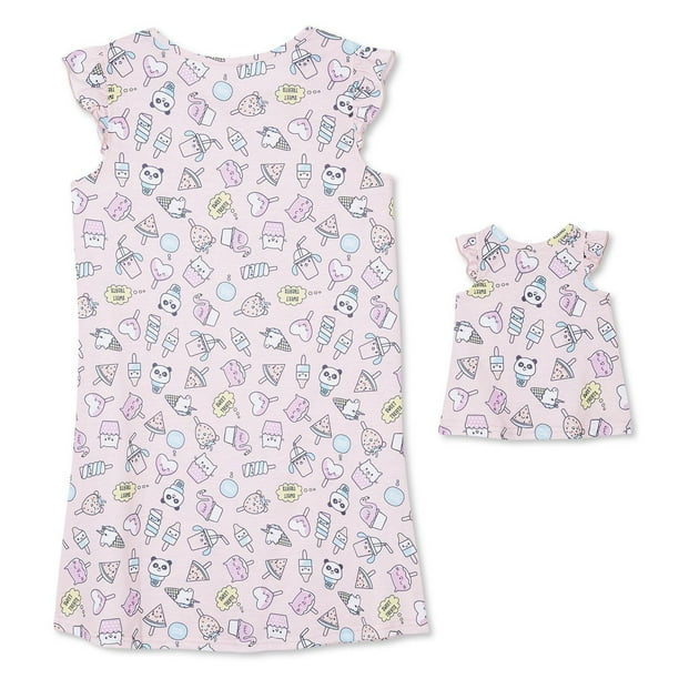 George Girls' Cotton Pajamas 4-Piece Set 