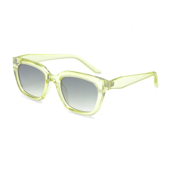 No Boundaries Women's Green Square Sunglasses