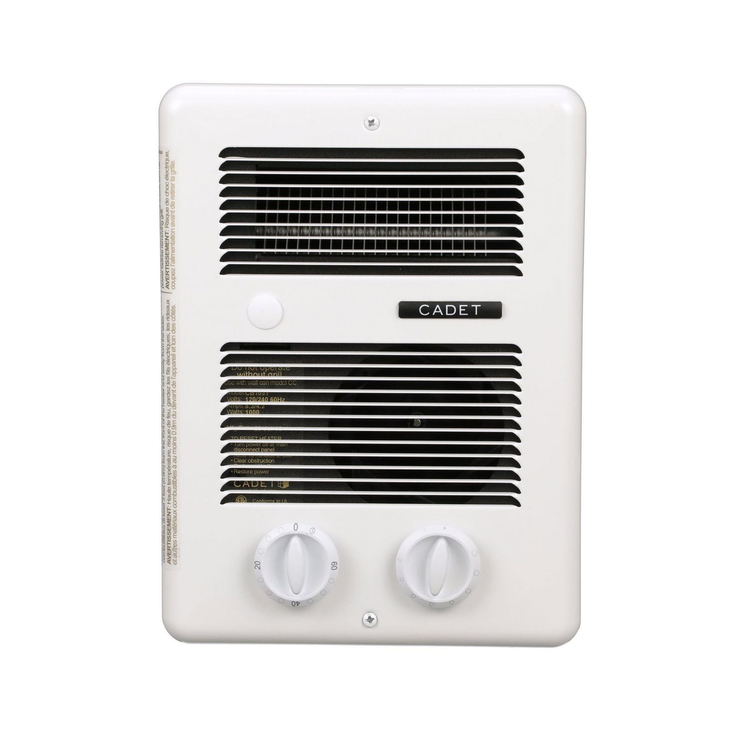 Cadet Compak Bathroom Electric Wall Heater, white Walmart Canada