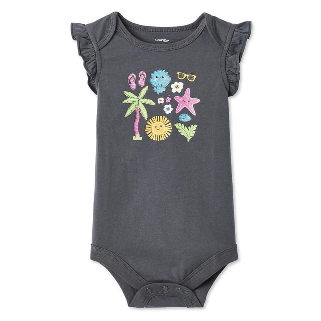 Cache-couche à manches évasées George pour bébés filles