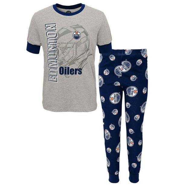 NHL Edmonton Oilers Hockey Team Logo Allover Print Pyjama Pants, Youth,  Assorted Sizes