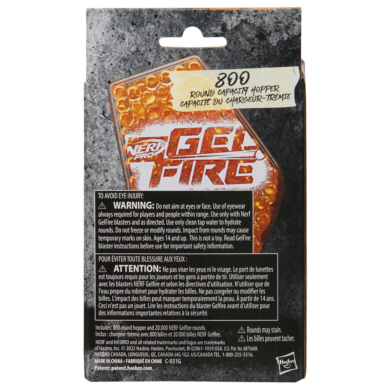 Nerf Pro Gelfire, recharge 15 000 billes Gelfire, compatibles avec les  blasters Nerf Gelfire, pour jouer dehors, à partir de 14 ans