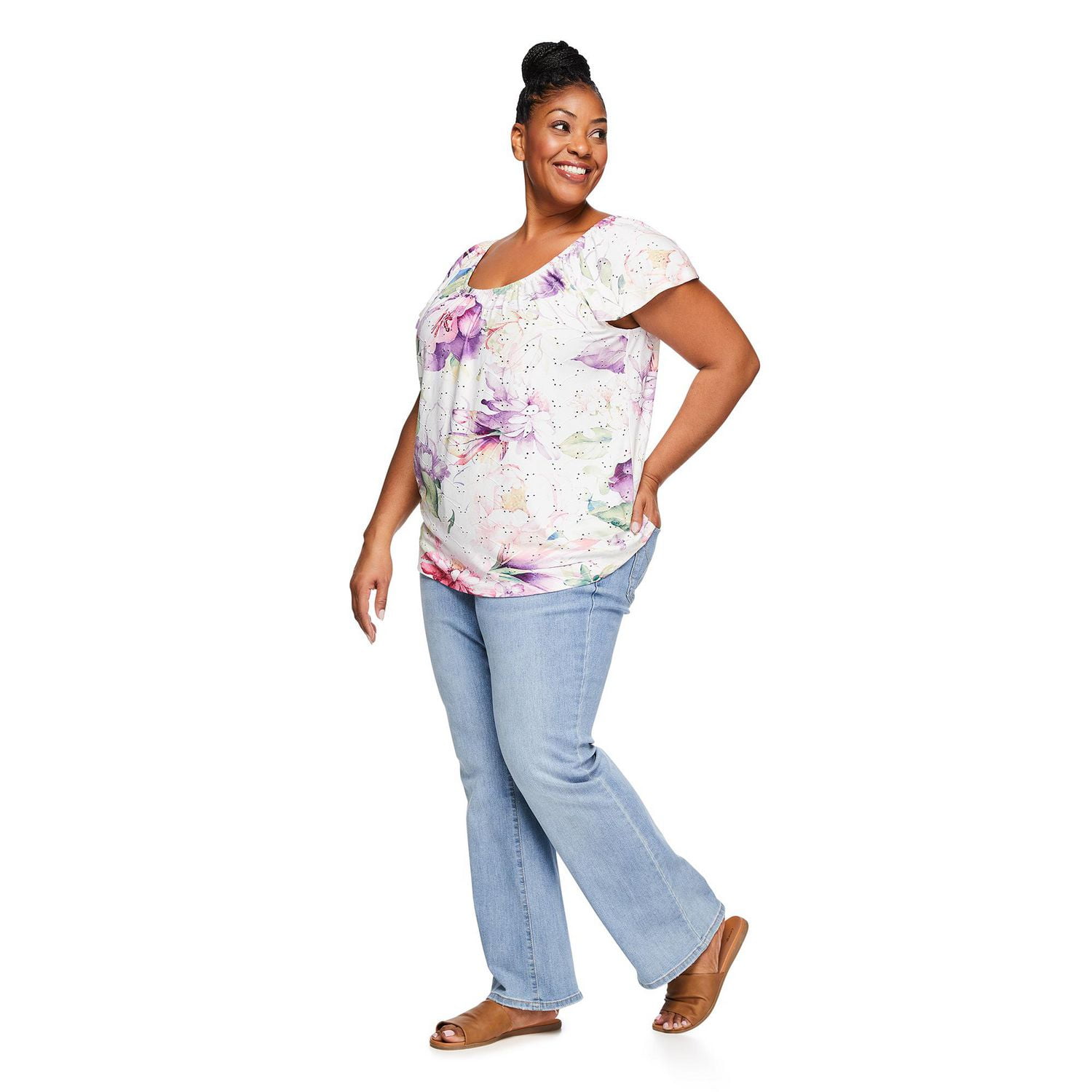 Iyla Plus Women's Eyelet Top
