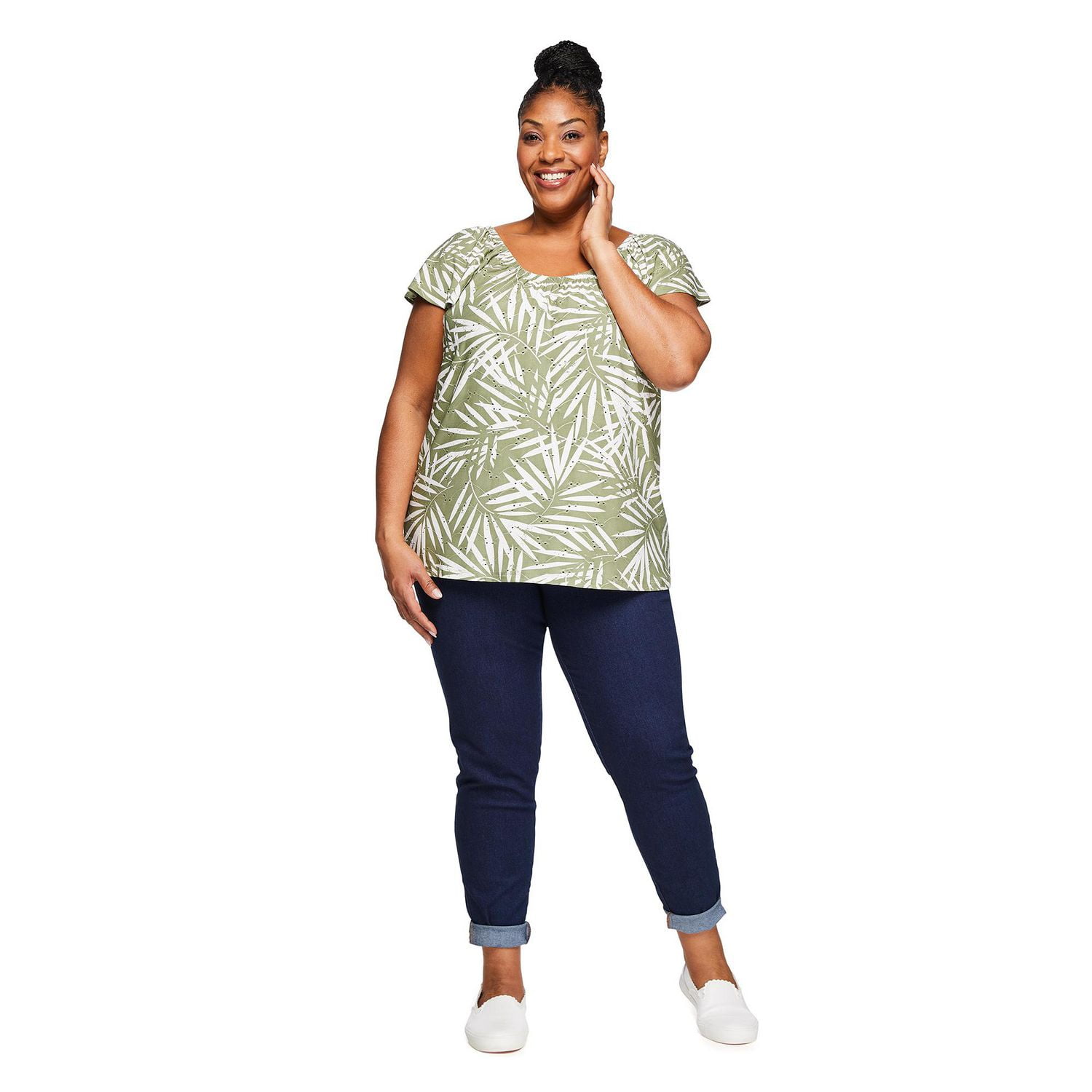 Iyla Plus Women's Eyelet Top