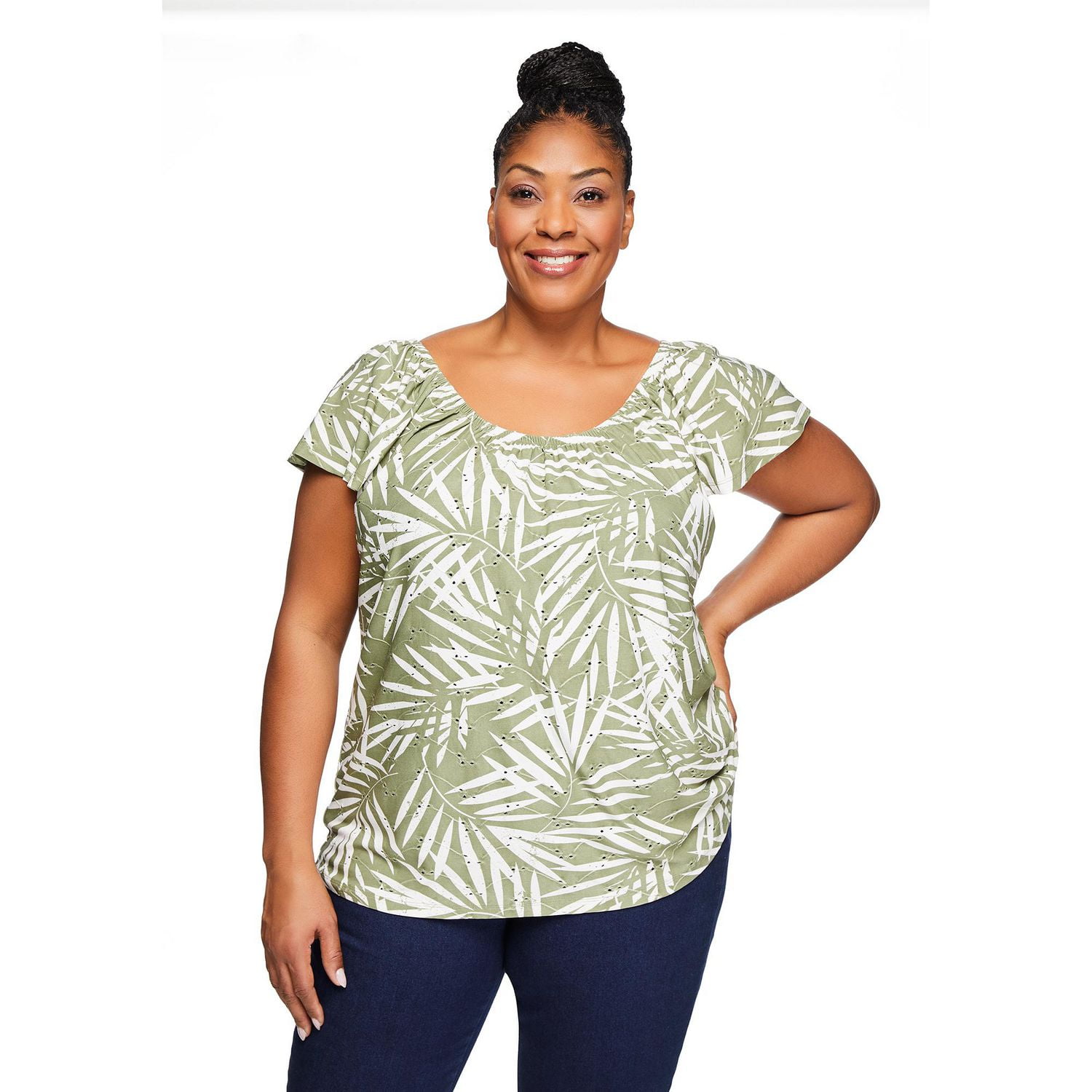 Iyla Plus Women's Eyelet Top