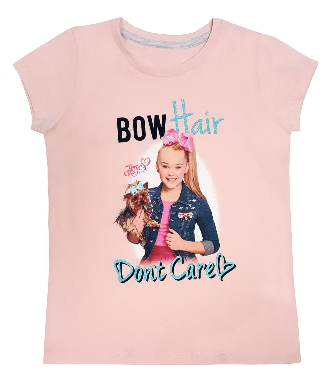 Jojo Siwa Girls "bow Hair Don't Care" Girls short Sleeve T-Shirt