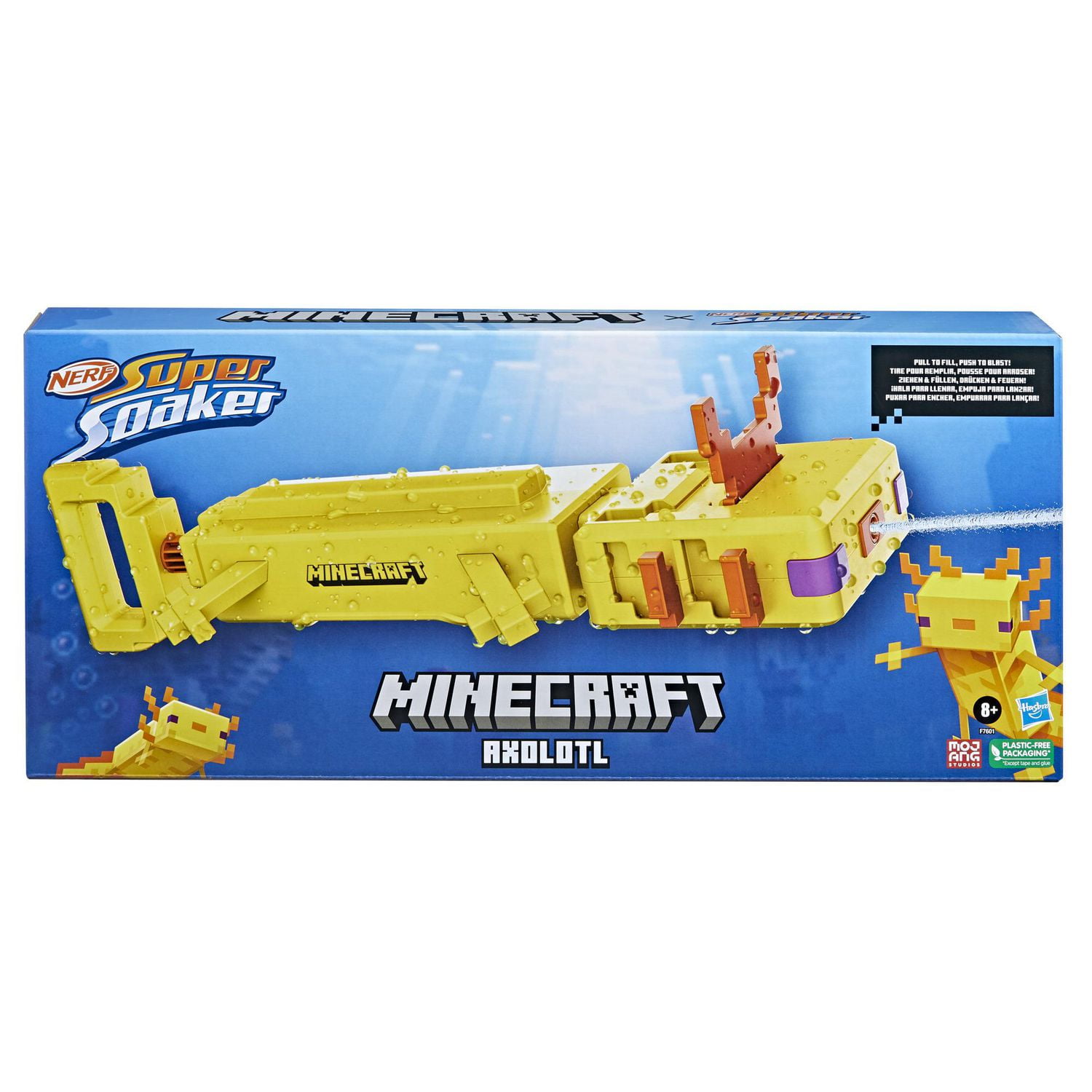 Nerf Super Soaker Minecraft Axolotl Water Blaster Minecraft